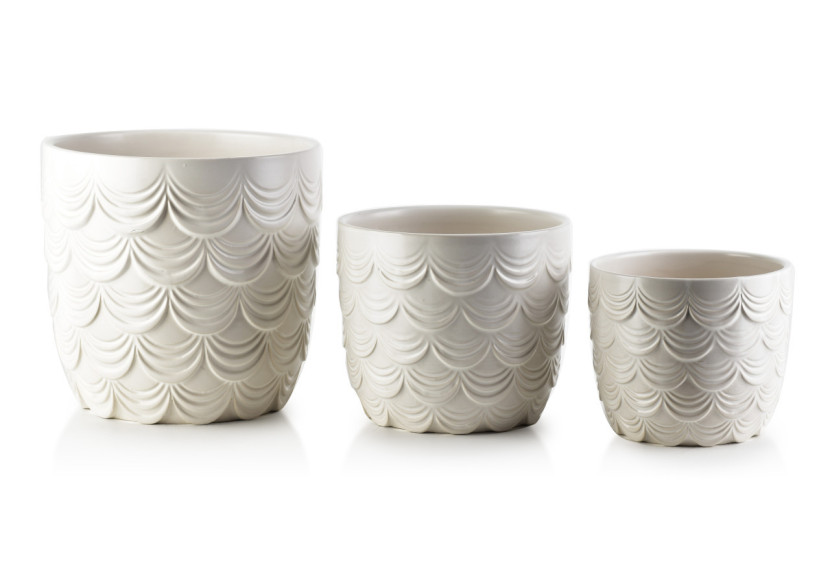 Ensemble de 3 pots NEVA - Design moderne en céramique - HTYE2328 - Mondex