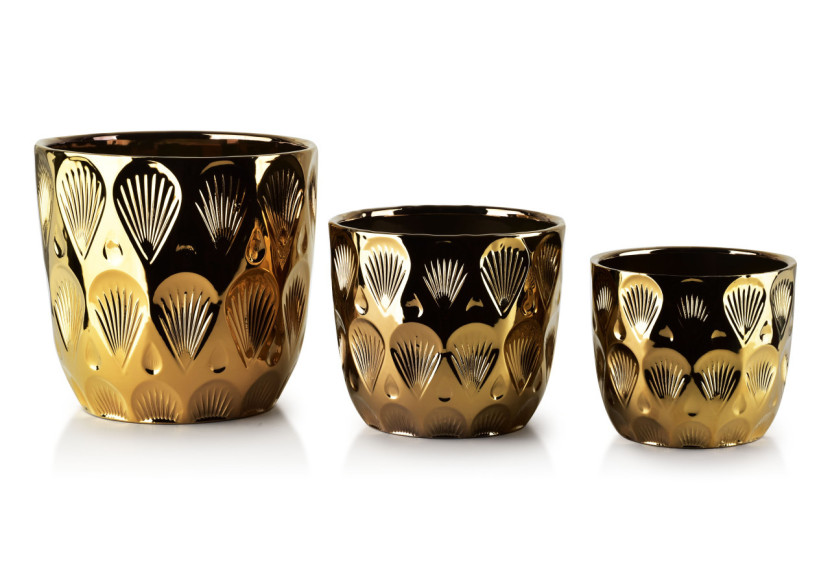 Ensemble de 3 pots NEVA - Design moderne en céramique - HTYE2526 - Mondex