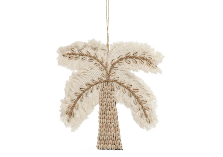 Palmier en Coquillages - Blanc Naturel - BAVE021WN - Bazar Bizar