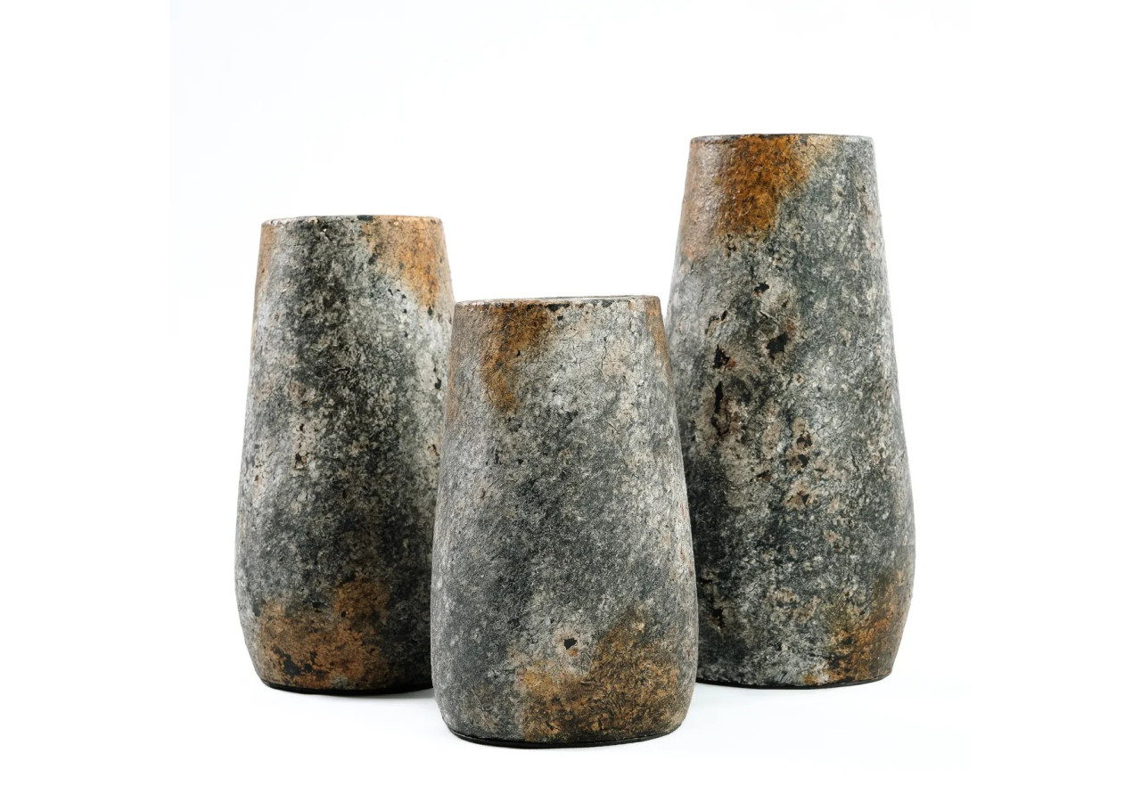 Vase Spooky - Gris Antique - Taille S - JABR092AG-S - Bazar Bizar