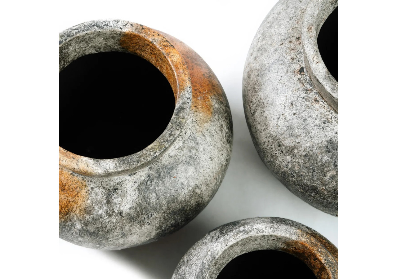 Vase Funky - Gris Antique - Taille M - JABR091AG-M - Bazar Bizar