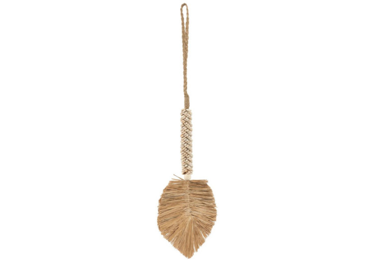 Tassel en Coquillages et Raffia - Crème Naturelle - BALE081CN - Bazar Bizar