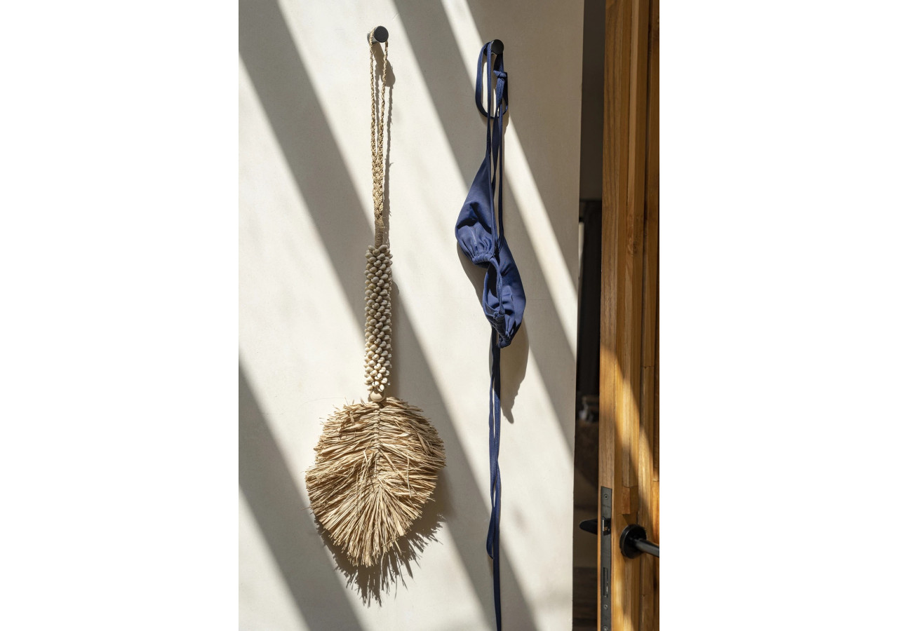 Tassel en Coquillages et Raffia - Crème Naturelle - BALE081CN - Bazar Bizar
