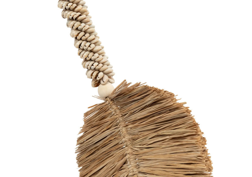 Tassel en Coquillages et Raffia - Crème Naturelle - BALE081CN - Bazar Bizar