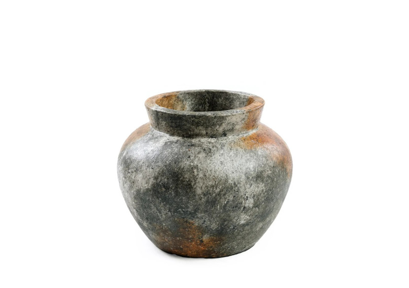 Vase Funky - Gris Antique - S en terre cuite - JABR091AG-S - Bazar Bizar