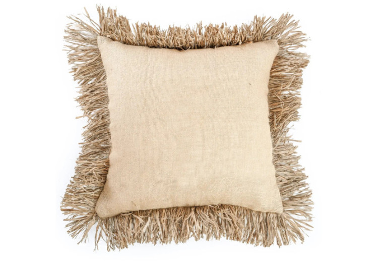 Housse de Coussin Jute Bonita - Naturelle - 60x60 - JABR066N-60x60 - Bazar Bizar