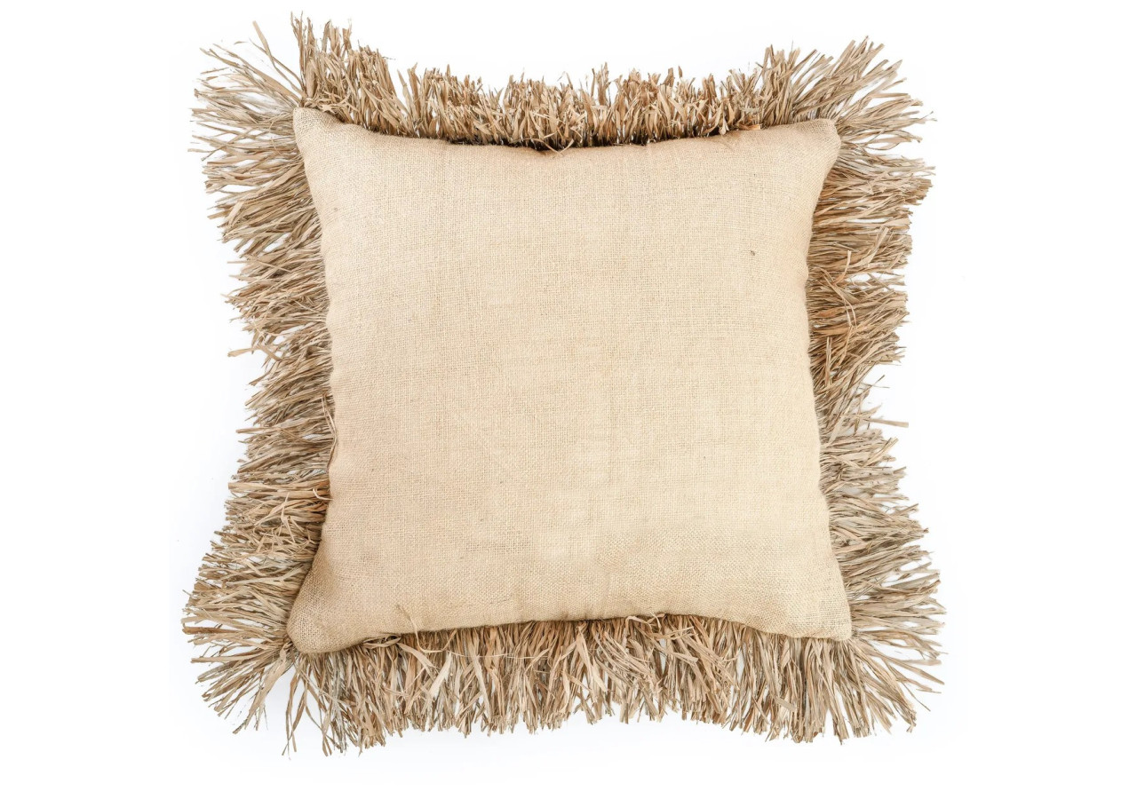 Housse de Coussin Jute Bonita - Naturelle - 60x60 - JABR066N-60x60 - Bazar Bizar