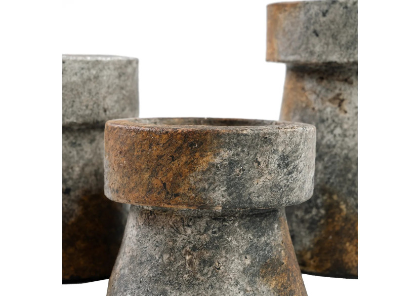 Support de Bougie GIPSY - Gris Antique - Taille M - JABR093AG-M - Bazar Bizar