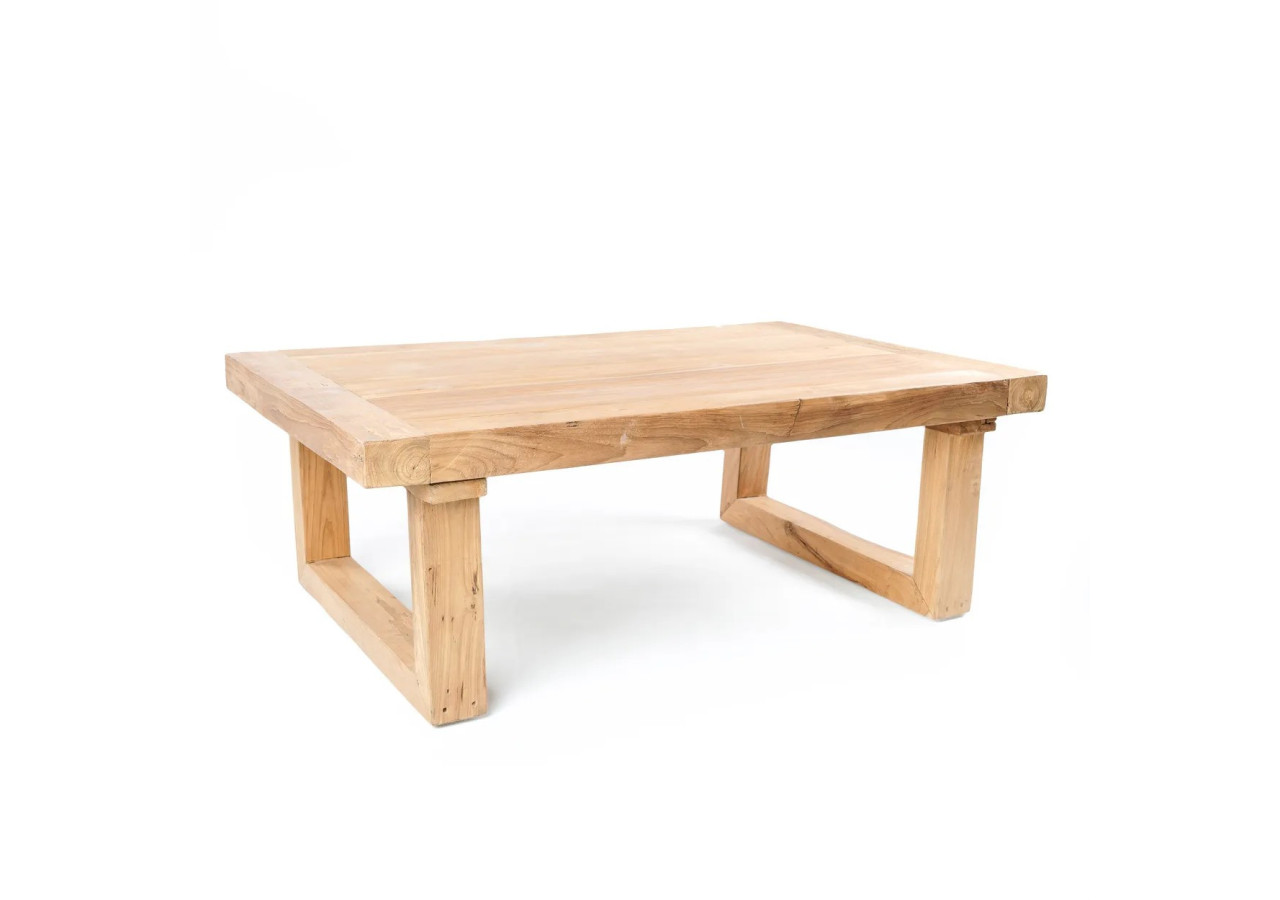 Table Basse en Teck Recyclé - Naturel - JACI026N - Bazar Bizar
