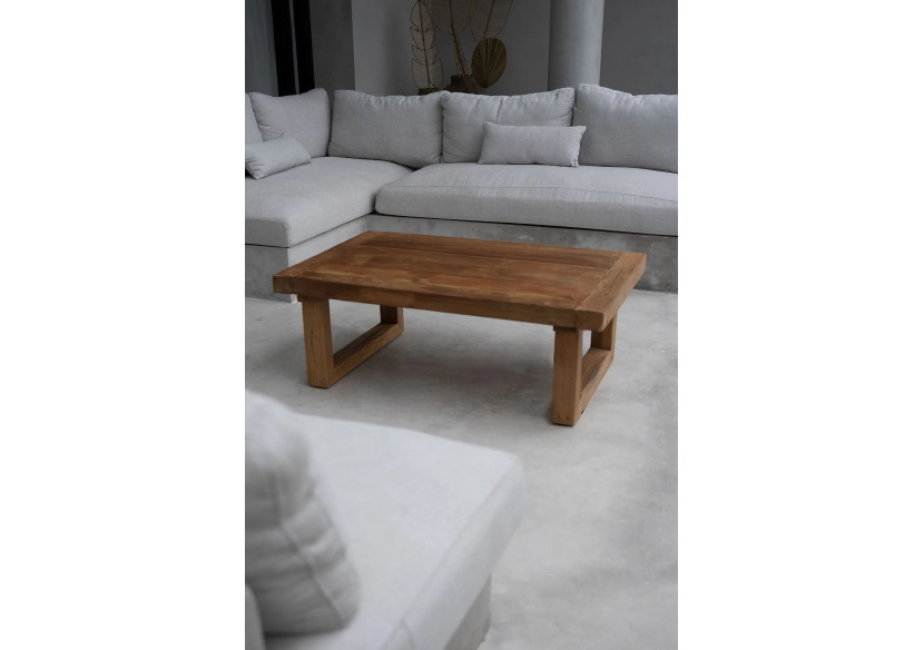 Table Basse en Teck Recyclé - Naturel - JACI026N - Bazar Bizar