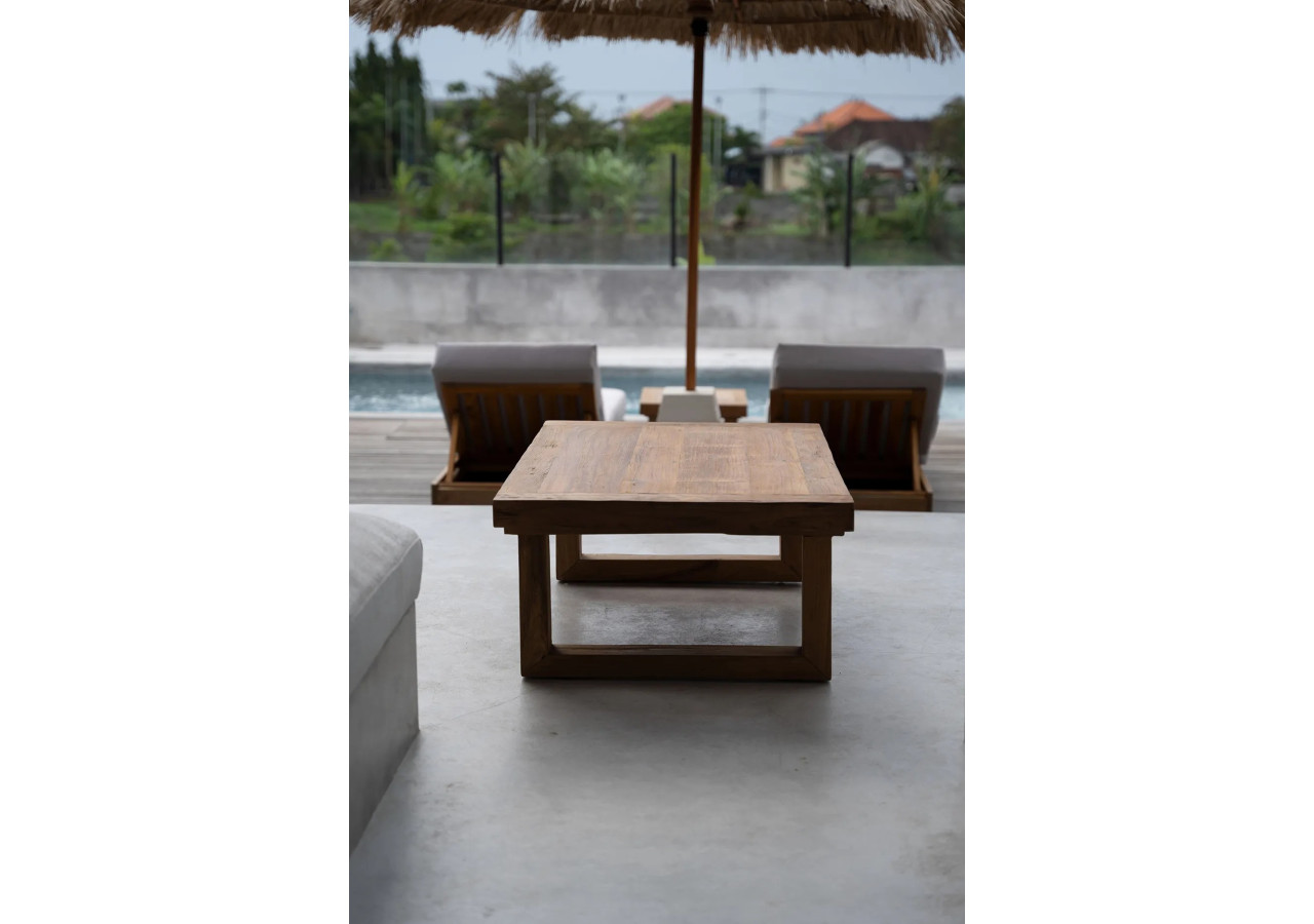 Table Basse en Teck Recyclé - Naturel - JACI026N - Bazar Bizar