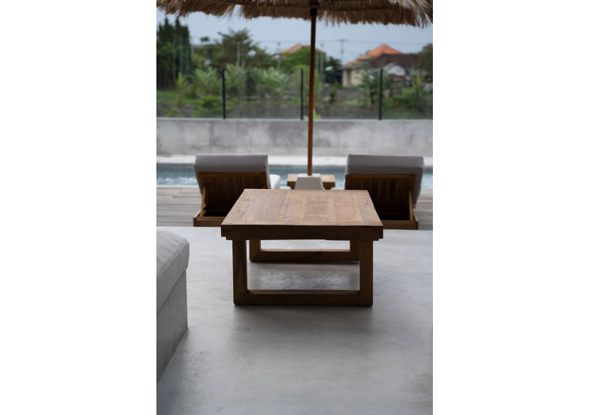 Table Basse en Teck Recyclé - Naturel - JACI026N - Bazar Bizar