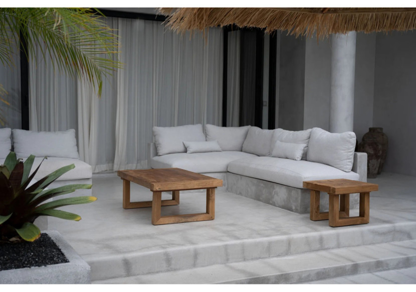 Table Basse en Teck Recyclé - Naturel - JACI026N - Bazar Bizar