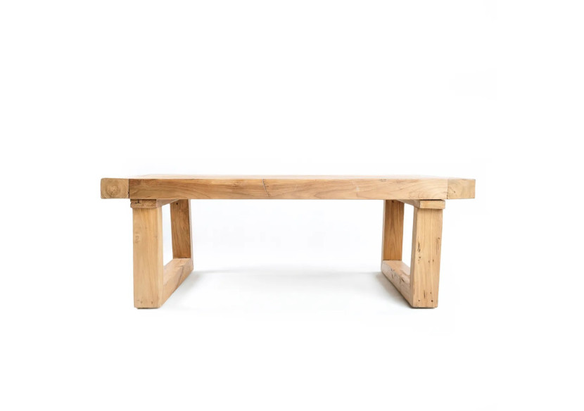 Table Basse en Teck Recyclé - Naturel - JACI026N - Bazar Bizar