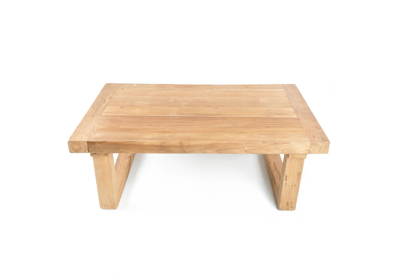 Table Basse en Teck Recyclé - Naturel - JACI026N - Bazar Bizar