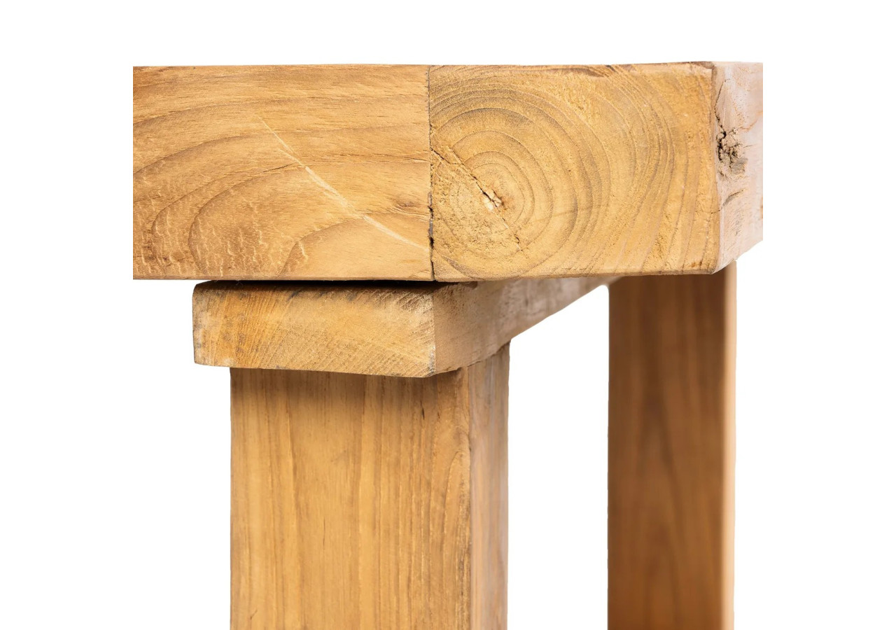 Table Basse en Teck Recyclé - Naturel - JACI026N - Bazar Bizar