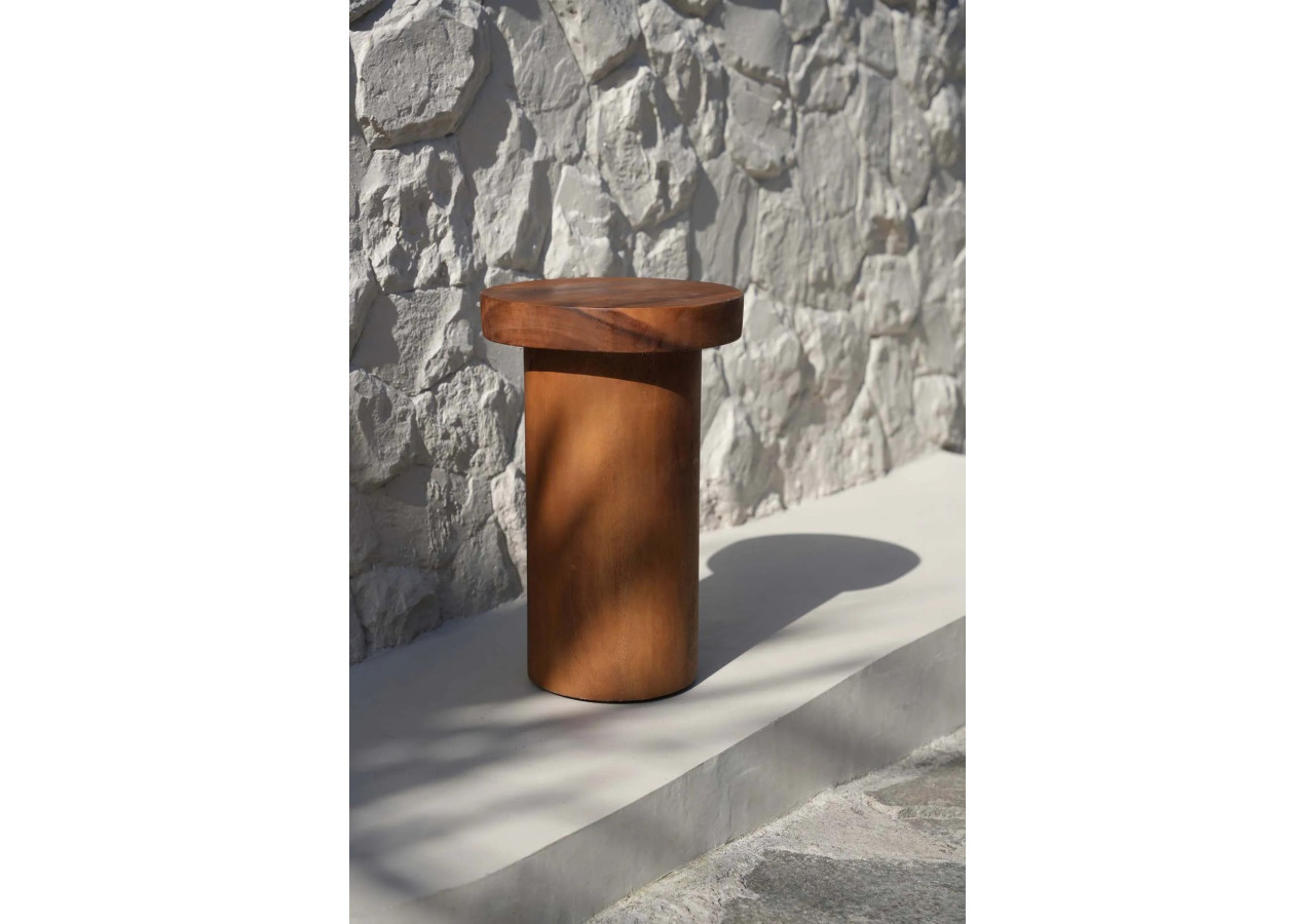 Table d'Appoint INTI - Teck Naturel - JACI023N - Bazar Bizar