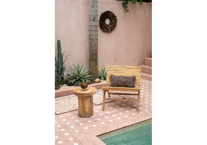 Table d'Appoint INTI - Teck Naturel - JACI023N - Bazar Bizar