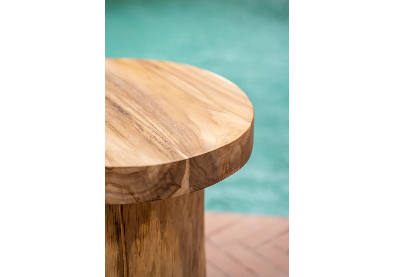 Table d'Appoint INTI - Teck Naturel - JACI023N - Bazar Bizar