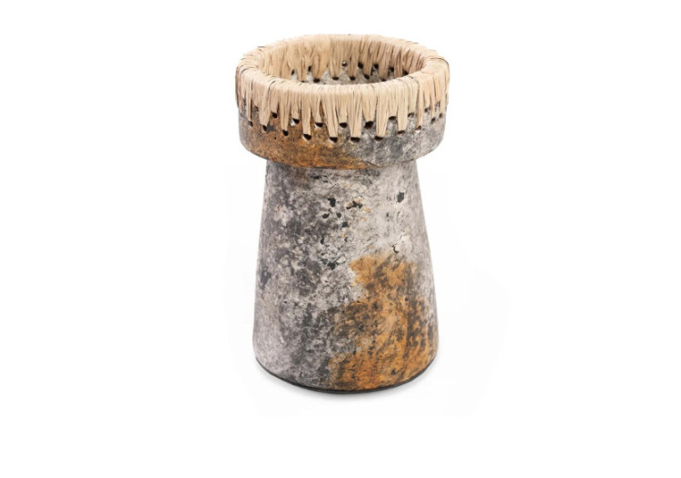 Support de Bougie PRETTY - Gris Antique - Taille L - JABR045AG-L - Bazar Bizar