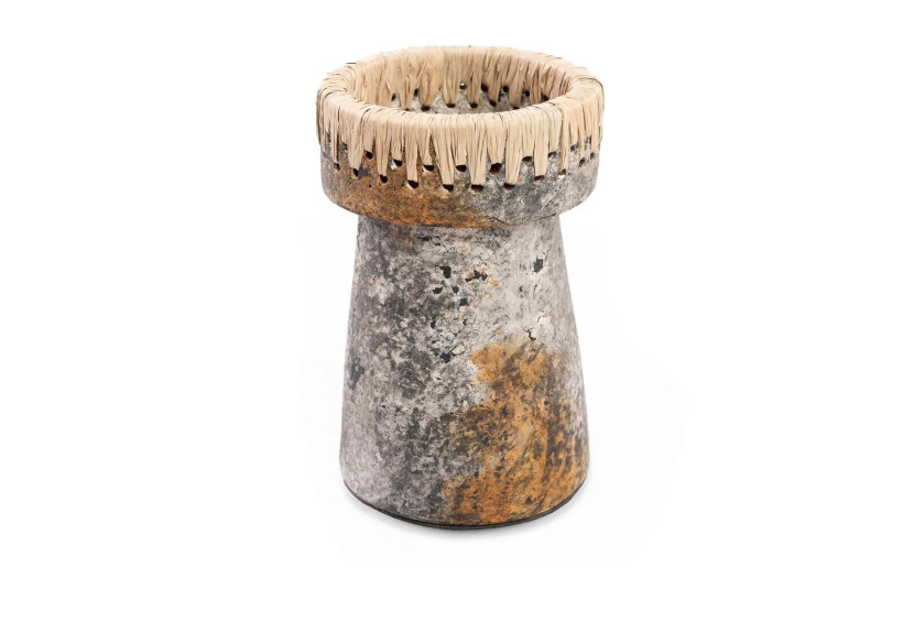 Support de Bougie PRETTY - Gris Antique - Taille L - JABR045AG-L - Bazar Bizar