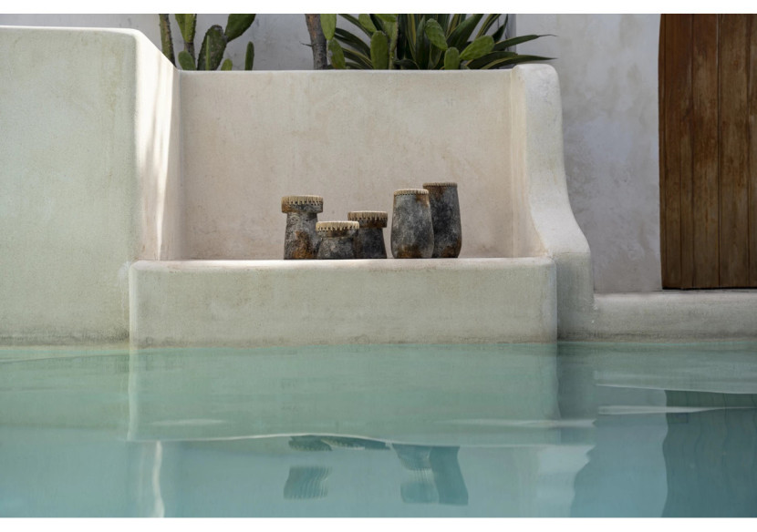 Support de Bougie PRETTY - Gris Antique - Taille L - JABR045AG-L - Bazar Bizar