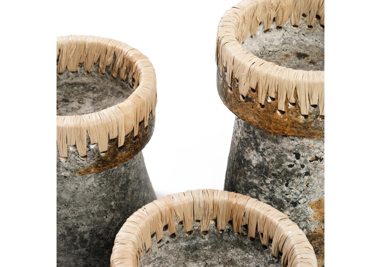 Support de Bougie PRETTY - Gris Antique - Taille L - JABR045AG-L - Bazar Bizar