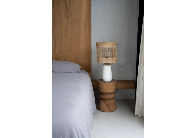 Tabouret Aukai - Bois Suar Naturel au Design Élégant - JACI002N - Bazar Bizar