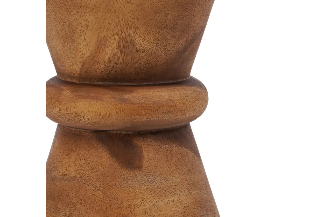 Tabouret Aukai - Bois Suar Naturel au Design Élégant - JACI002N - Bazar Bizar