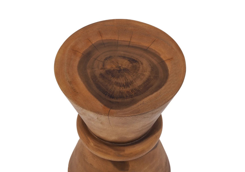 Tabouret Aukai - Bois Suar Naturel au Design Élégant - JACI002N - Bazar Bizar