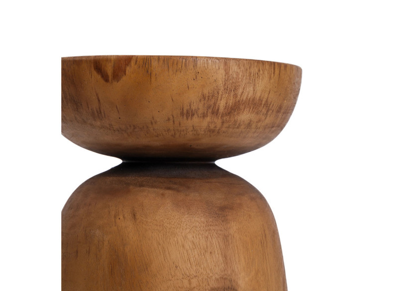 Tabouret Anthia - Bois Suar Naturel avec Design Ronde - JACI001N - Bazar Bizar