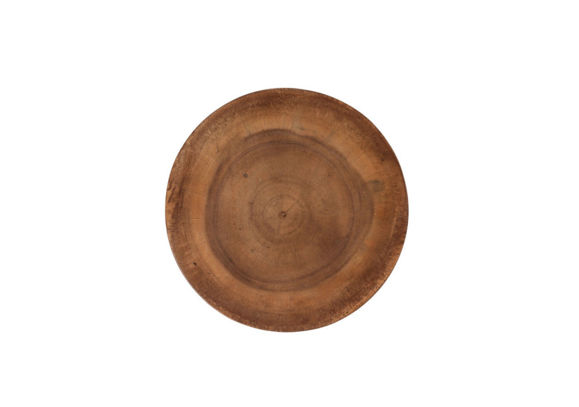 Tabouret Anthia - Bois Suar Naturel avec Design Ronde - JACI001N - Bazar Bizar