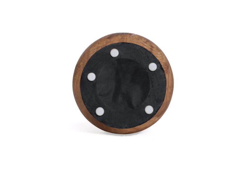 Tabouret Anthia - Bois Suar Naturel avec Design Ronde - JACI001N - Bazar Bizar