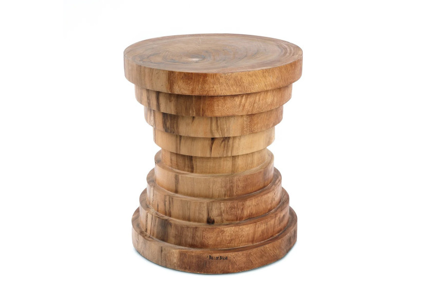 Tabouret Mazu - Bois Suar Naturel au Design Contemporain - JACI008N - Bazar Bizar Tabouret Mazu - Bois Suar Naturel au Design Contemporain - JACI008N - Bazar Bizar