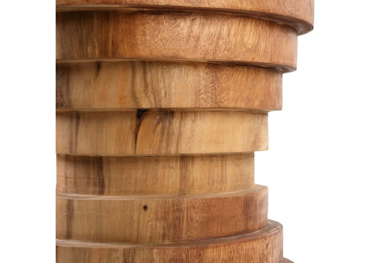 Tabouret Mazu - Bois Suar Naturel au Design Contemporain - JACI008N - Bazar Bizar