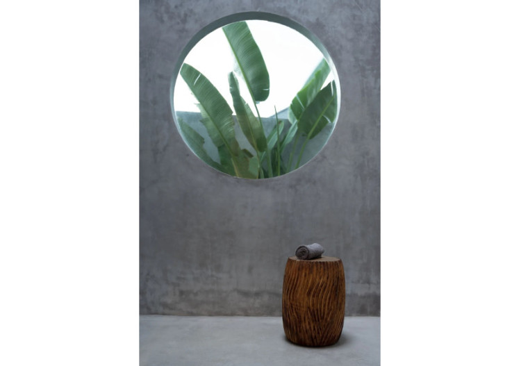 Tabouret Celebes - Bois Suar Naturel avec Sculptures - JACI010N - Bazar Bizar 2