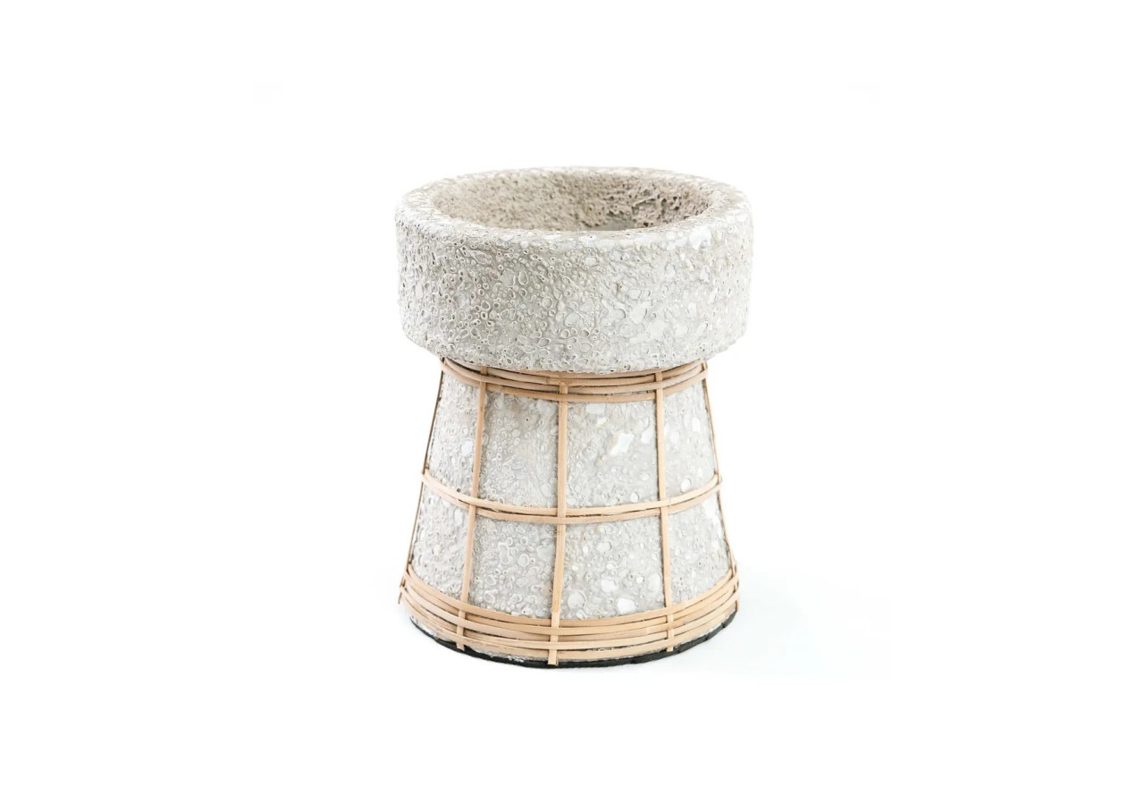 Bougeoir Élégant The Serene - Béton Naturel - M - JABR088ConN-M - Bazar Bizar