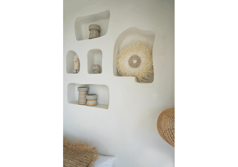 Bougeoir Élégant The Serene - Béton Naturel - M - JABR088ConN-M - Bazar Bizar