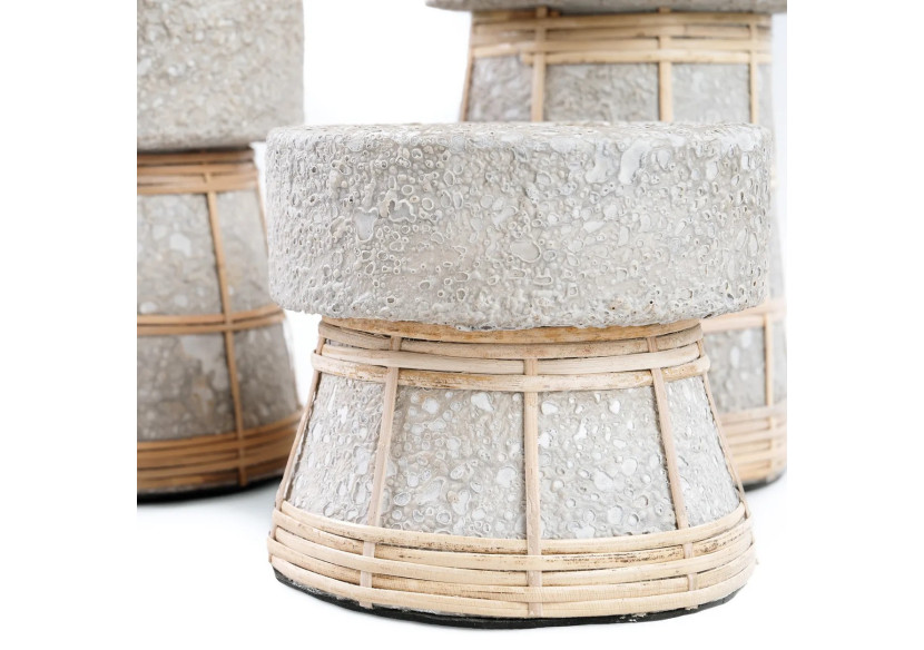 Bougeoir Élégant The Serene - Béton Naturel - M - JABR088ConN-M - Bazar Bizar