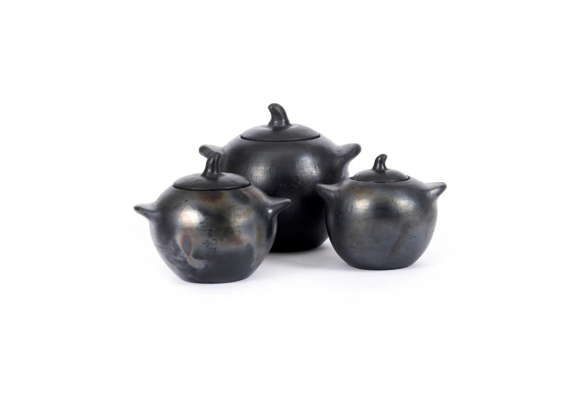 Pot en céramique BRULÉ - Idéal pour sucre, sel et sauces - JAES038B-M - Bazar Bizar