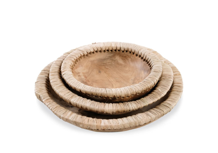 Bol Naturel Like Me - Taille L - Teck et Cuir - JABR077N-L - Bazar Bizar Bol Naturel Like Me - Taille L - Teck et Cuir - JABR077N-L - Bazar Bizar