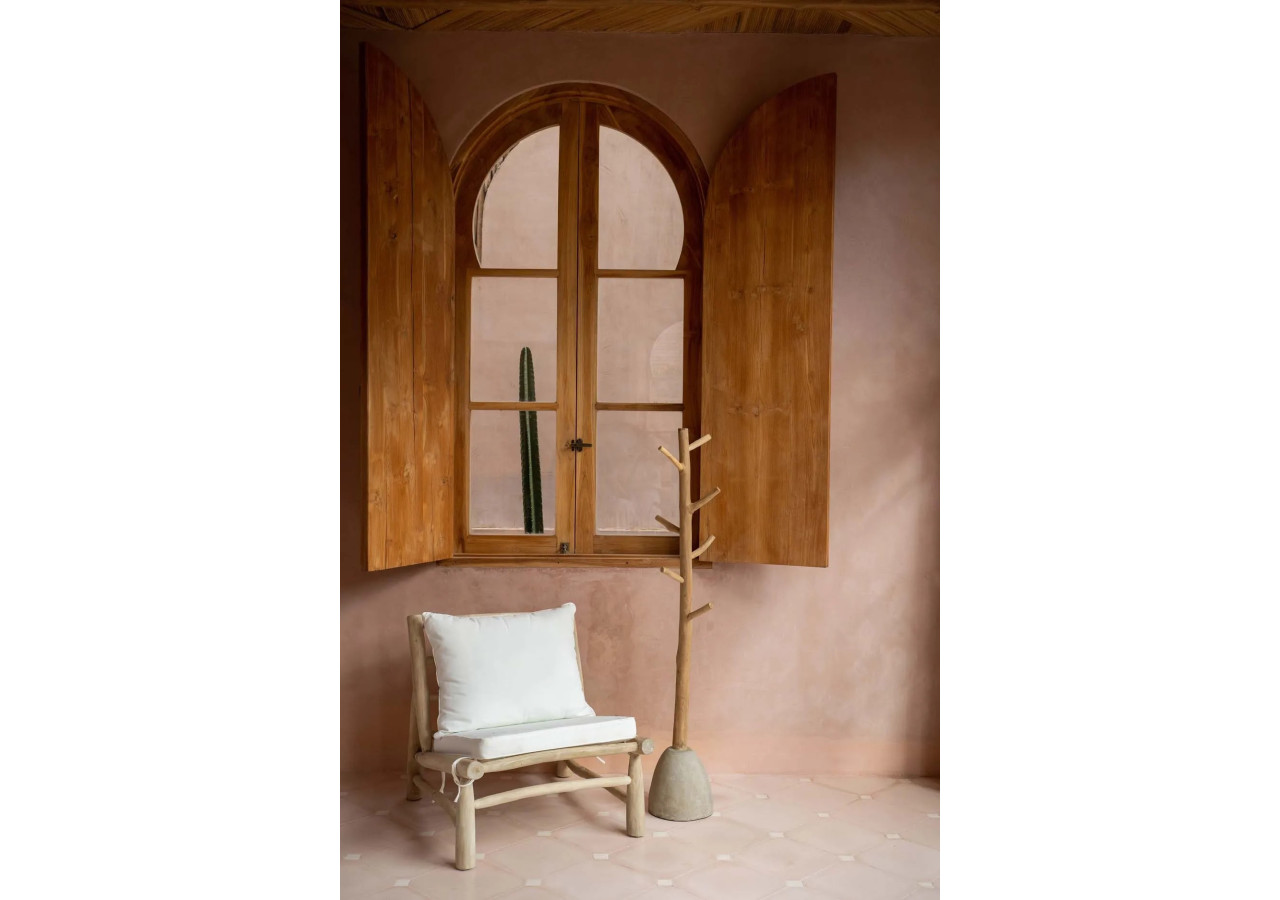 Fauteuil ISLAND - Blanc Naturel - JACA002NW-70 - Bazar Bizar