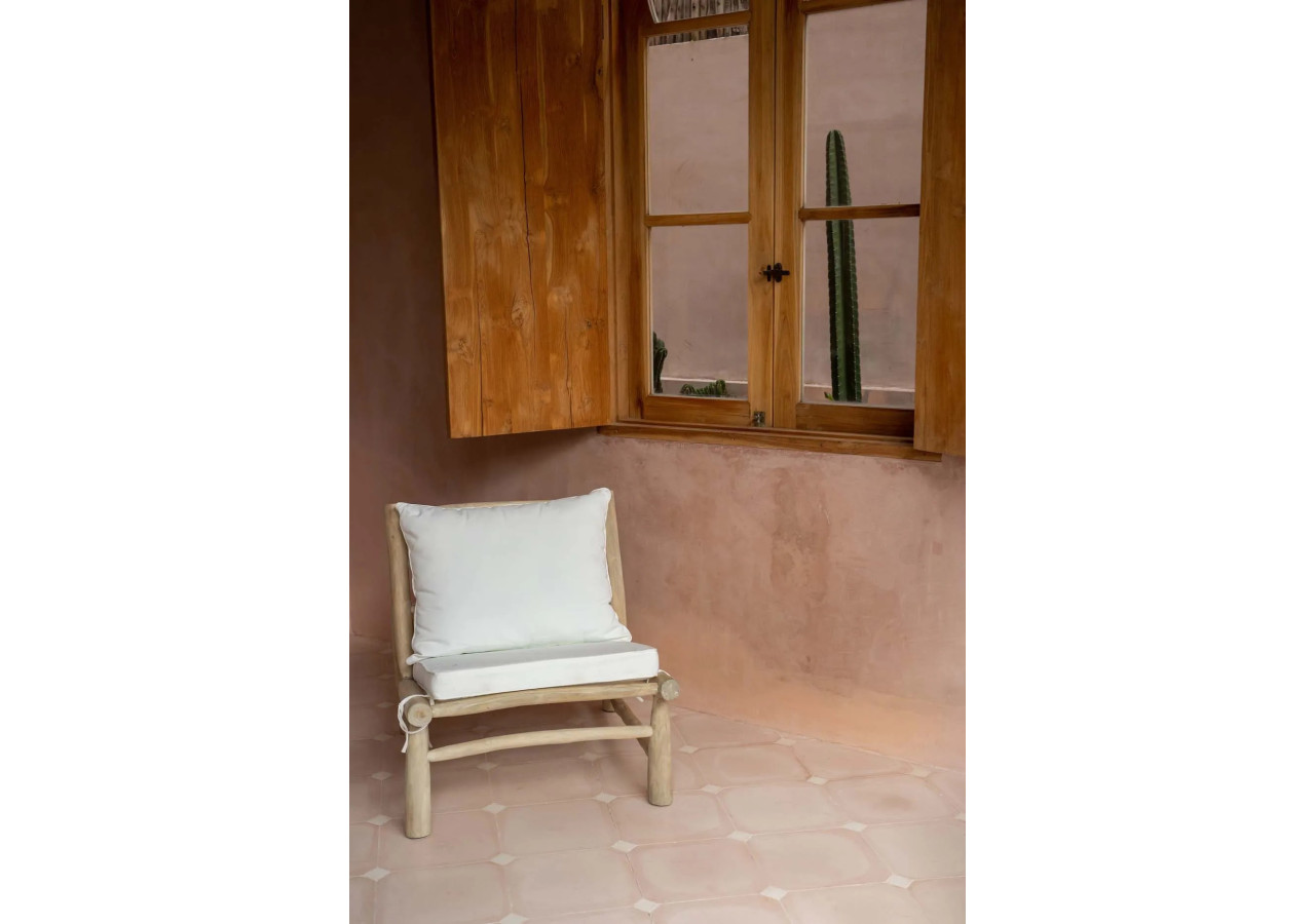 Fauteuil ISLAND - Blanc Naturel - JACA002NW-70 - Bazar Bizar