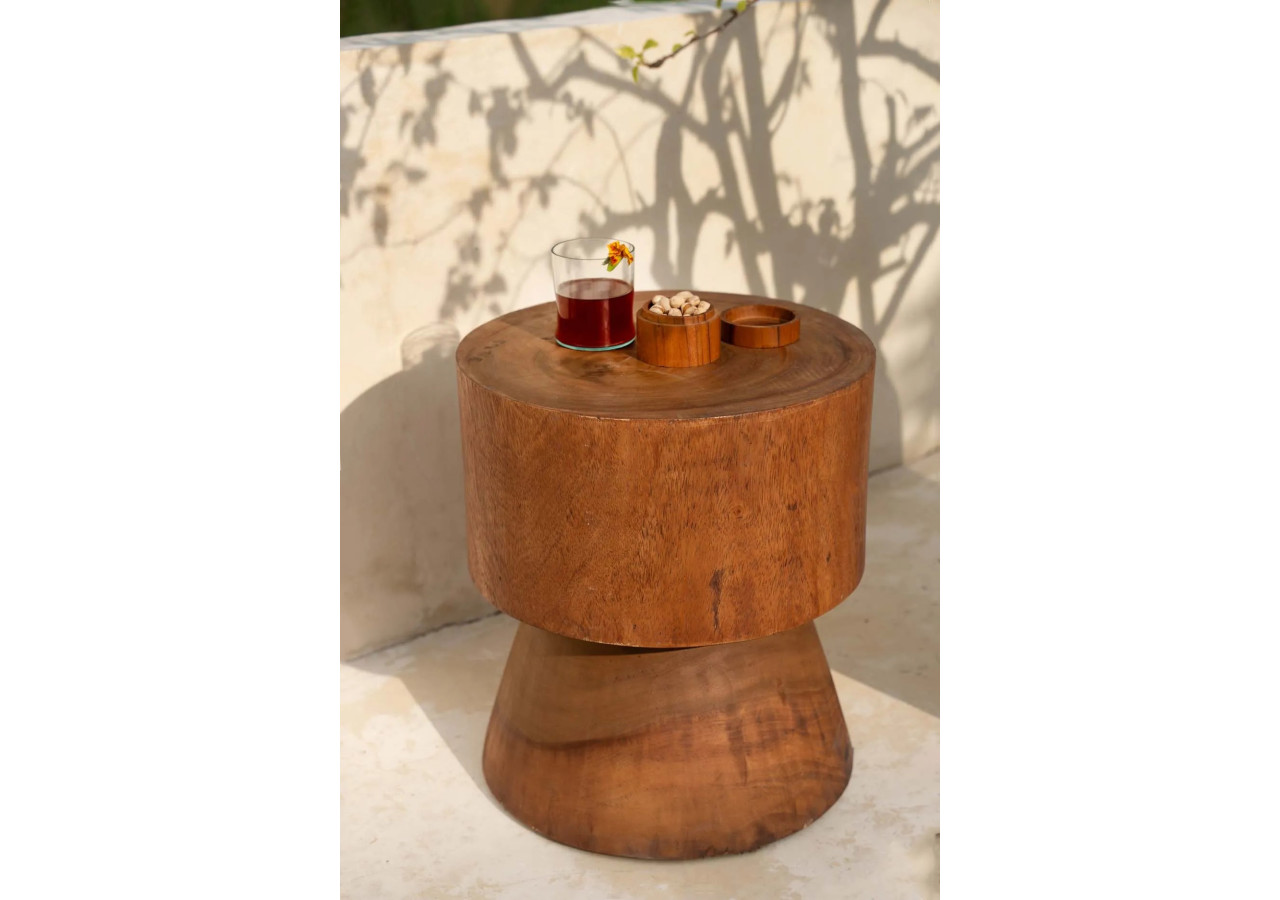 Le pot de racine de teck - S