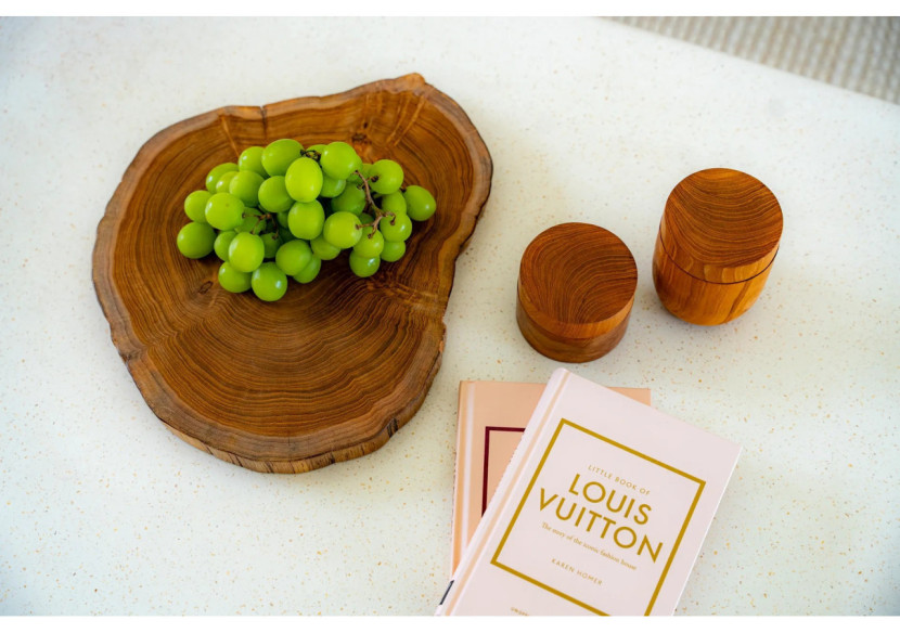 Le pot de racine de teck - S