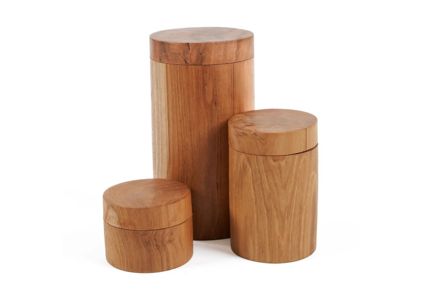 Le pot de racine de teck - S