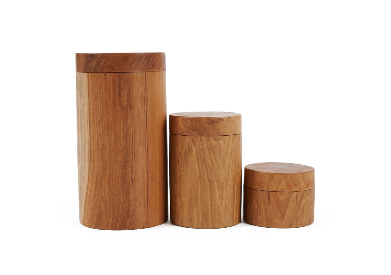 Le pot de racine de teck - S