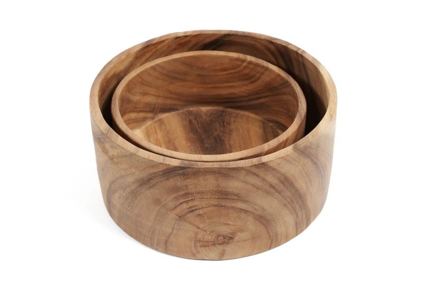 Bol à Salade Suar - Élégance artisanale 30 cm - BASU302-L - Bazar Bizar