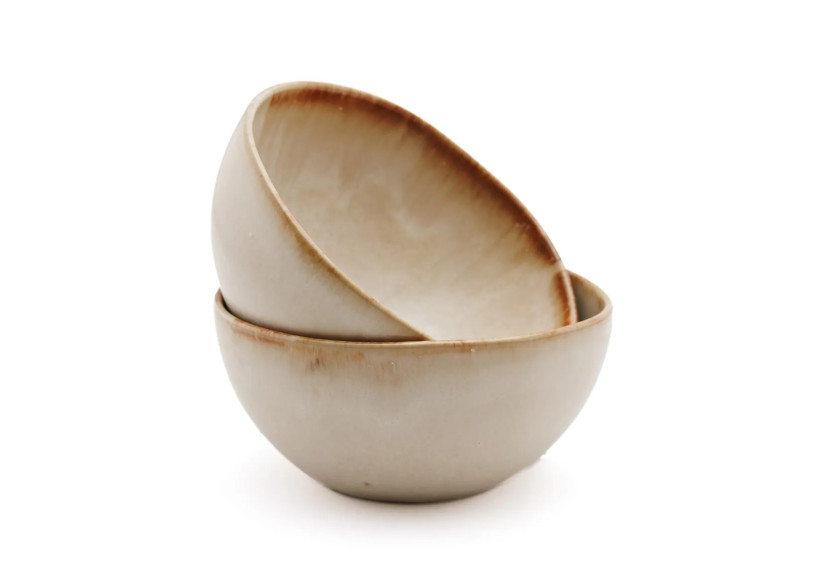 Bol CASCAIS - S - Set de 6 - Élégance artisanale en céramique - POCE056W-S-SET6 - Bazar Bizar