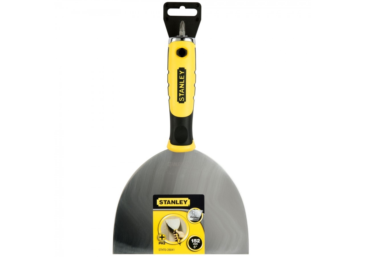 SPATULE DE PLATRIER LAME INOX 150MM AVEC EMBOUT PH2 - STHT0-28041 - Stanley